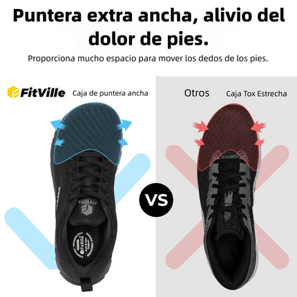 FitVille Wide Toe Box Shoes for Men Cushioned Well Extra Wide Width Shoes Non Slip Wide Lightweight Breathable Running Shoes