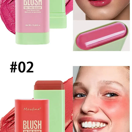 Make Up Multi Functional Blush Stick Easy Color Rouge Blusher Cream Waterproof High Color Rendering Brightening Skin Tone Hot
