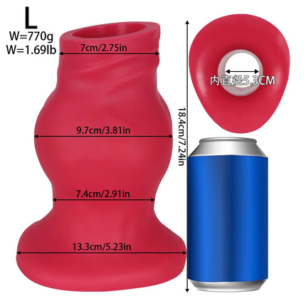 Huge Male Hollow Anal Butt Plug Suction Cup Big Butt Plug Dilator Training Expansion Large Anal Plug Adult Sex Toys For Gay Men