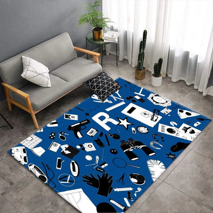Cartoon Game Console Carpet for Living Room Video Game Children Player Area Rug Soft Anti-slip Bedroom Entrance Floor Mat