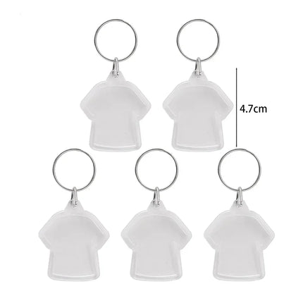 5/30Pcs Transparent Acrylic Keychains Lovely Blank Photo Frame DIY Pendant Fashion Versatile Keychains Couple Anniversary Gift