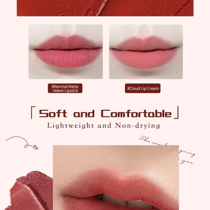 Flower Knows Strawberry Rococo Series Cloud Lip Cream Lip Gloss Long Lasting Velvet Lip Tint Lipstick for Women Cosmetic