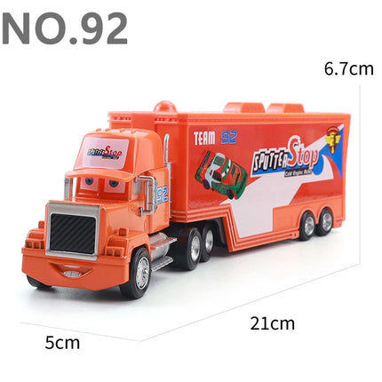 Pixar Cars Truck Storm Jackson Model Car 1/55 Die Casting Container Trucks Racing Toys Children's Birthday Gifts Collectibles