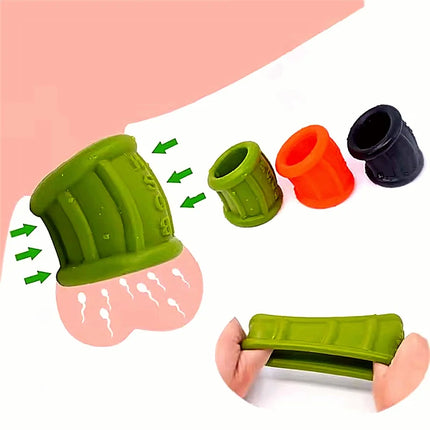 Silicone Cock Ring Ball Stretcher Scrotum Testis Restraint Ejaculation Delay Lasting Time Penis Ring Sex Toy For Men Adult Games
