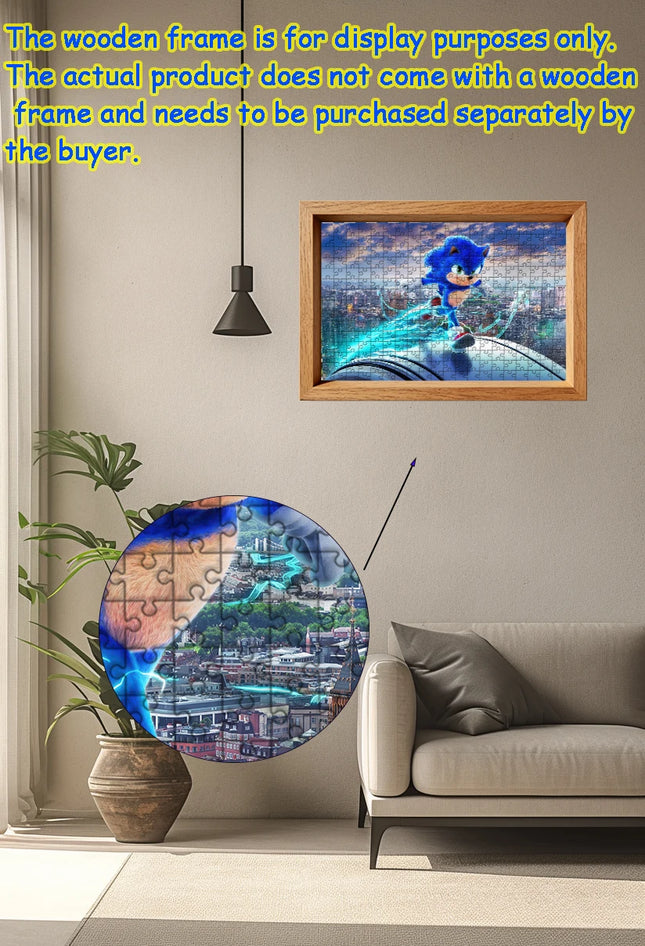 Sonic the Hedgehog Jigsaw Puzzle 108/200/300/500/1000 Pieces Wooden Puzzle High Quality Birthday Gift