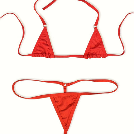 Three-point Type Backless Design Lingerie Set, Intimates Bra & Panty, Women's Sexy Clothing