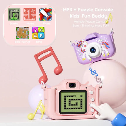 VYVYLABS Children's Camera Toy Unicorn Camera For Kids' Christmas Birthday Holiday Gift Digital Camcorder Mini Thermal Print
