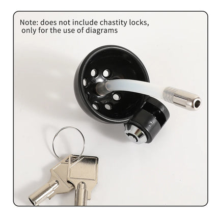 Male Chastity Cage Reusable Hollow Catheter with Concealed Lock Comfortable Cock Ring Device Invisible Wear Urethral Plug