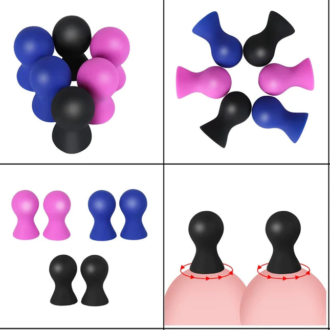Hot ! 2PCS Nipple Clamps Sucker Pump Suction Cup Breast Massage Clitoris Stimulate Sex Toys For Women Erotic Products Adult Game