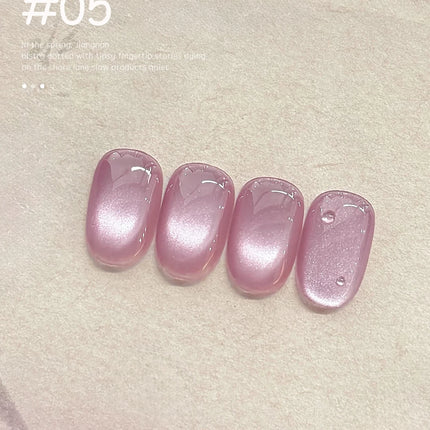 WS 10ml Light Flow Cat Magnetic Gel Nail Polish for Whitening in Autumn And Winter Semi Permanent Gel Manicure DIY Nail Art