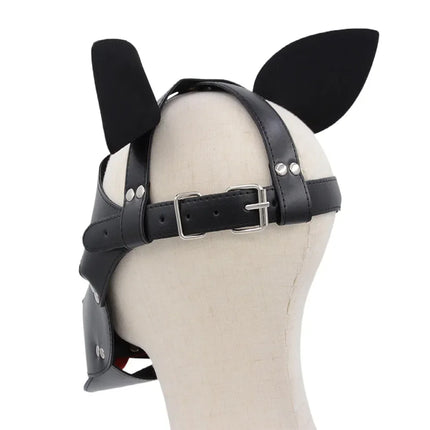 Slave Restraint Costume Fetish BDSM Restraint Headdress Hood Cosplay Sex Toys For Couples Cosplay PU Leather Sexy Mask Hood Eyes