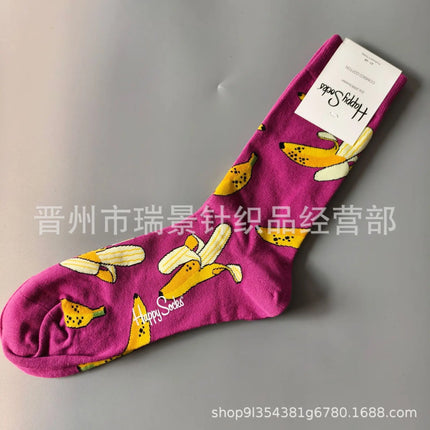 High Quality Fashionable Men's Mid-Calf Cotton Socks HappySocks New Arrival Suitable for All Seasons Swedish Design