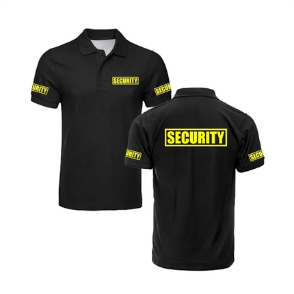 Security Classic Man Polo Shirt Breathable Quick Drying Guard Bodyguard Uniform Work Clothes Causal Light Soft Wholesale Tops