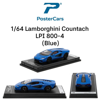 Postercars 1/64 Toy Car Model Lamborghini McLaren Bugatti Koenigsegg Pagani Aston Martin Diecast Vehicle Miniature Free Wheels