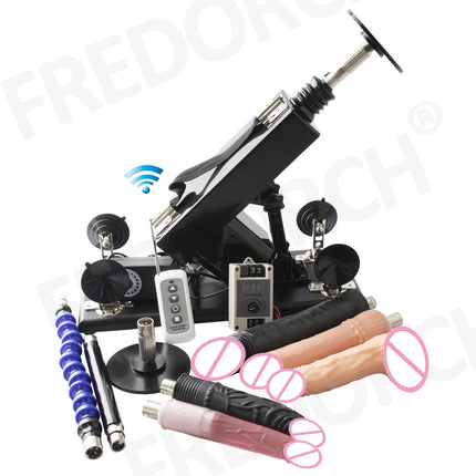 FREDORCH Sex Machine for Woman Adjustable Masturbating Pumping with 3XLR Accessories Sex Gun Love Machine for Men Adult Toys