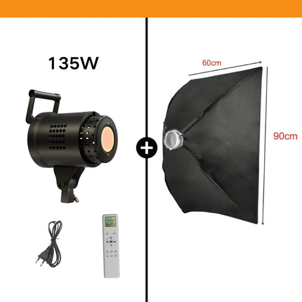 115/135W Photography Bowens Lighting LED 220V Video Studio Daylight-Balanced Lamp Portrait Flash Studio 3000-6000K 3 Colors
