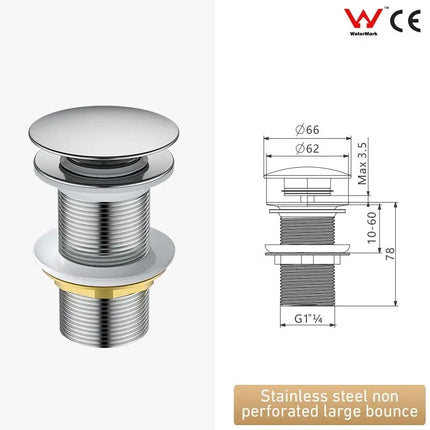 Washbasin Copper Spring Launching Device Bathroom Sink Basin Pressing Mushroom Head Dewatering Device Table Basin Drainage Acces