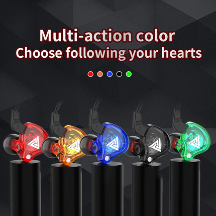 Original QKZ AK6 AKX In Ear Earphone Dynamic Driver Unit Headphone With Mic Stereo Sports HIFI Subwoofer Headset Monitor Earbuds