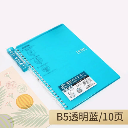 Japan Kokuyo Campus Smartring Loose-leaf Notebook Transparent Coil Loose-leaf Notebook A5/B5 10 Sheets Paper Convenient Notebook