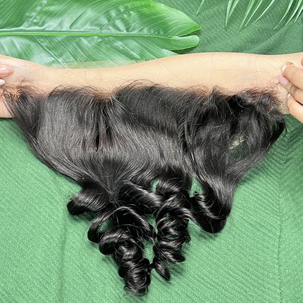 Loose Wave 13x4 HD Lace Frontal Invisible HD Lace Melt Skin PrePlucked Bleached Knots 100% Raw Virgin Human Hair Natural Color