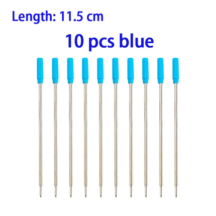 Compatible Ballpoint Pen Refills, Crystal Pen Refills 1.0mm Medium Point Black & Blue, Medium Point Metal Refill