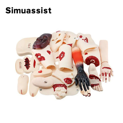 16 Pcs Trauma Evaluation Module Wearable Trauma Care Model Burn Model