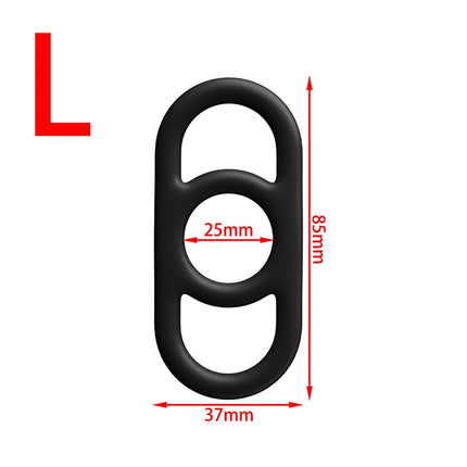 【SA】3 Holes Penis Lock Ring Sex Toys For Men Cock Rings Delay Ejaculation Dick Enlargement Silicone Strengthen Erotic Products