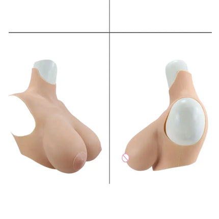 Cosplay Chest Silicone Breast Forms Huge Fake Boobs and Fake Vaginal Pants Set Sexy Buttocks 1.2cm Hip Enhancer Pant