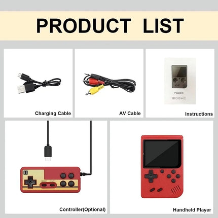 Classic Retro Video Pocket Games Console Lcd Screen Built-in 400 Handheld Or Gamepad Mini Game Player for Boy Christmas Gift