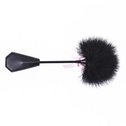 New Erotic Bdsm Feather Tickled Whip Punish Leather Spanking Paddle Play Flogger Lover Riding Crop Pony Sex Toy