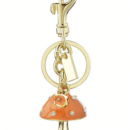 Cute Zinc Alloy Mushroom Keychain Pendant Charm For Bag Car Keys Decoration Gift