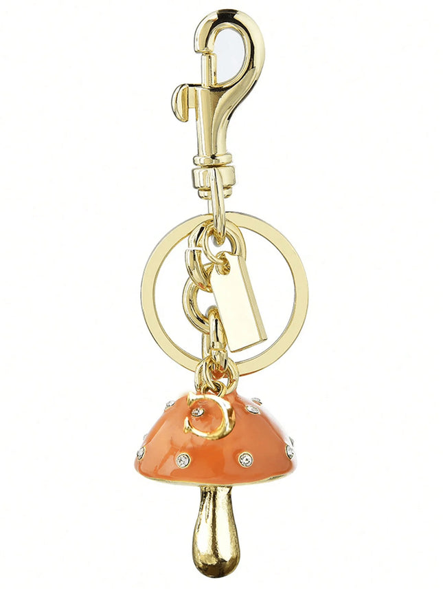 Cute Zinc Alloy Mushroom Keychain Pendant Charm For Bag Car Keys Decoration Gift