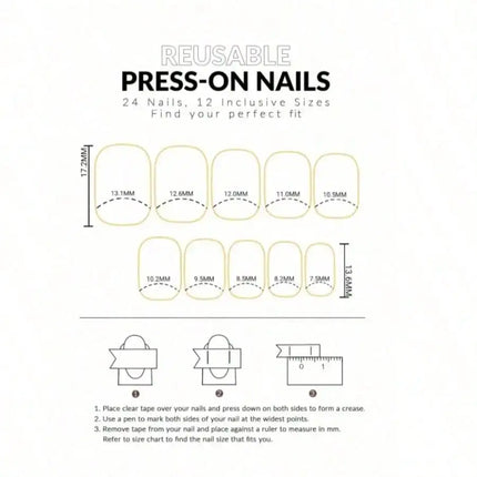 24Pcs Cool-Tone Green Press On Nails 3D Wavy French Cat Eye For Women Party Daily