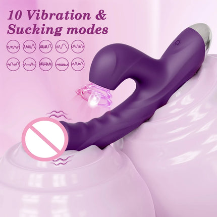 Powerful Sucking Clitoris Vibrator G Spot Clitoral Nipple Stimulator Realistic Dildo for Women Masturbation Adult Erotic Sex Toy