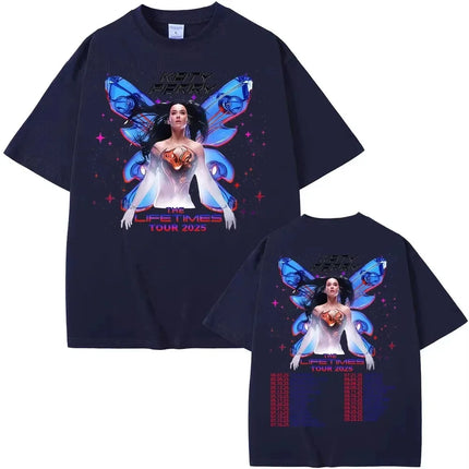 The Lifetimes World Tour T-shirt Katy Perry Merch T Shirt Oversize Y2k Women Men Causal Cotton Short Sleeve Harajuku Streetwear