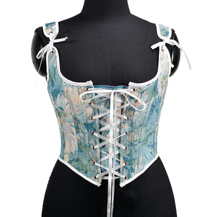 Fashion Lolita Shirt Women Corset Top Camis y2k Body Shaper Woman Clothing Blouses Sexy Waist Trainer Bustiers Ladies Underbust