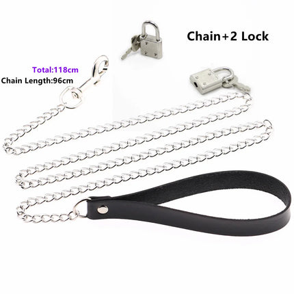 Exotic Accessories of Slave Role Play Leather Restraints Fetish Collar for Adults Sex Games Bdsm Bondage Traction Flirting