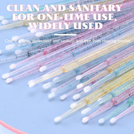 50/100PCS Disposable Eyelash Cleaning Brush Lip Brushes Micro Cotton Swab Eyelash Extension Individual Lash Removing Makeup Tool