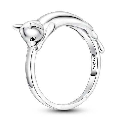 Original Romantic Heart-shaped White Zircon Shell Bowknot Rings 925 Sterling Silver  Women Jewelry Valentine's Day Birthday Gift