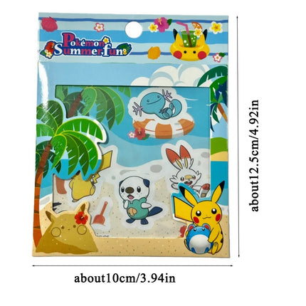 10Pcs Genuine Pokemon Stickers Cartoon Pikachu Squirtle Toys Decals For Water Mug Phone Helmet Guitars Scrapbook Decor Girl Gift