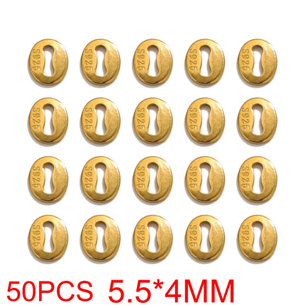 50pcs Stainless Steel Small Heart Charms for Jewelry Making Necklace Bracelet Extend Chain Tail Tag Supplies Material Wholesale