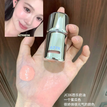 AZTK Liquid Blusher Jello Color Powder JC04  Moisturizing Highlight Beauty Expands Contracts Cheek Matte Face Makeup