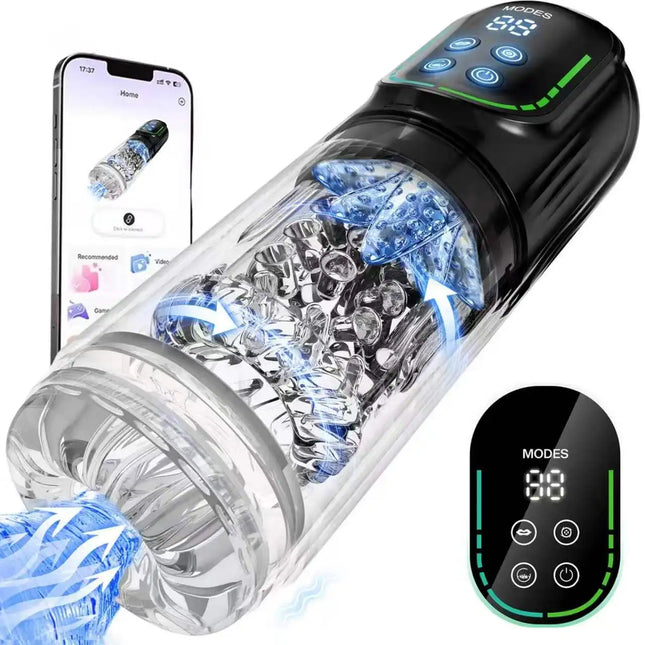 Telescopic Rotation Masturbator Cup Vagina Masturbation Blowjob Adults Sex Toys for Men Male Piston Automatic Mastubator