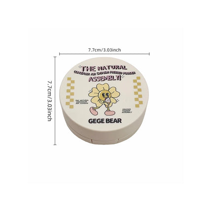 2-in-1 Double Layer Cushion Foundation Pressed Powder Natural Lasting Brightening Gege Bear Concealer Loose Powder Cushion Cream