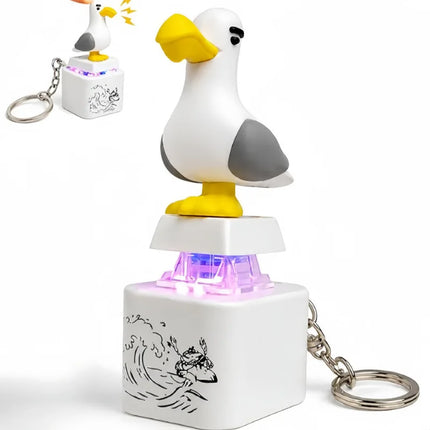 Funny Screaming Chicken Keychain Sound Light Press Button Stress Relief Fidget Toy Cute Bag Pendant Novelty Gift