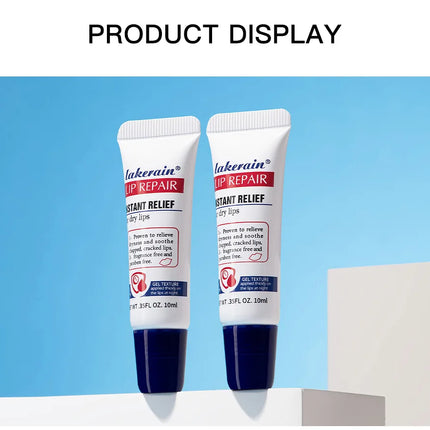 2pcs/Lot Lip Repair Gel Moisturizing Instant Relief For Dry Lips Liquid Lip Balm Paraben Free Lip Care Product Reduce Lips Line