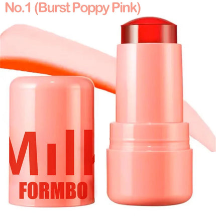 4 Colors Jelly Blush Stick Lip Balm Eyeshadow 3-in-1 Multi-Use Matte Blush Moisturize Brighten Lip Gloss Multi-Use Blush Makeup