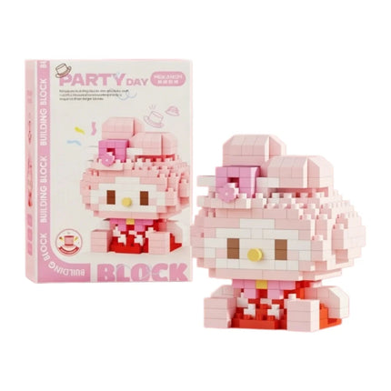 99 style SANRIO Hello Kitty Building Blocks Cartoon Figures Kuromi Bricks My Melody Children's Assembly Toys Cinnamoroll Gift