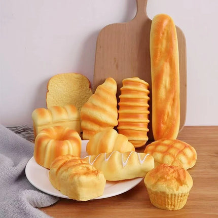 Squishy Food Creative Simulation Bread Toast Donuts Slow Rising Squeeze Stress Relief Toys Spoof Tease People Desktop Decoration