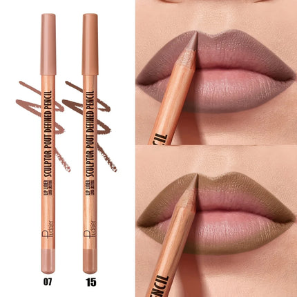 2Pcs Nude Lip Liner Set Long-Lasting Waterproof Matte Finish Perfect for Daily & Valentine's Day Looks